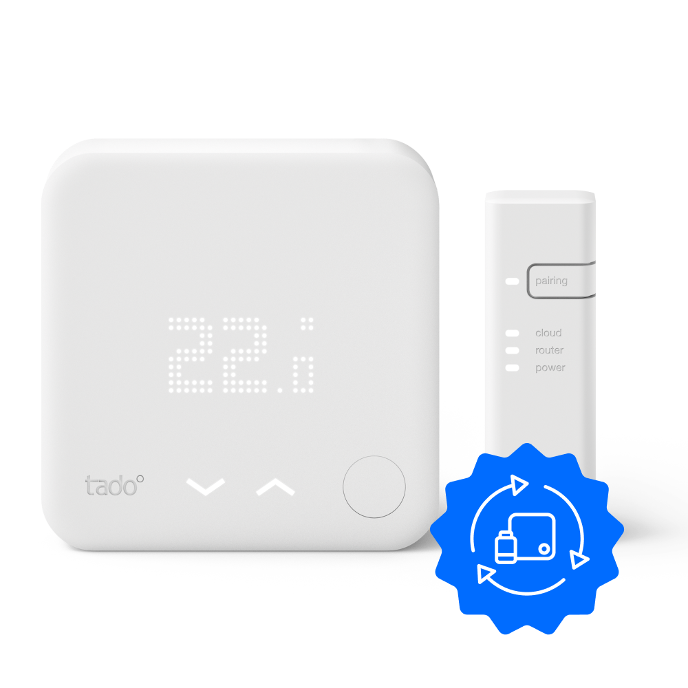 Tado Smart Thermostat - Starter Kit V3+ incl. 1 Bridge - Blanc - 103110 