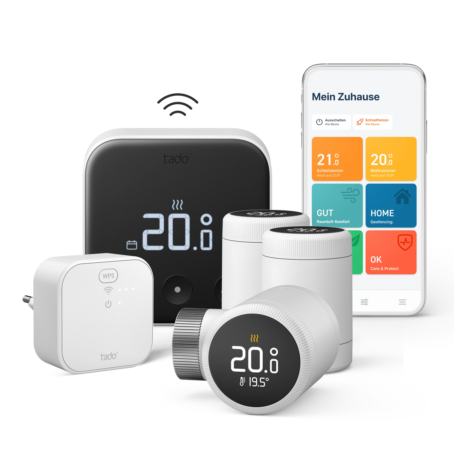 Smart Radiator Thermostat X - Starter Kit - Trio Pack + Temperature Sensor - Magenta