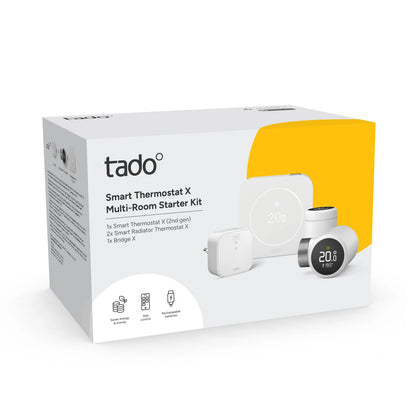 Verkabeltes Smartes Thermostat X (2. Gen.) - Starter Kit mit 4 Smarten Heizkörper-Thermostaten X