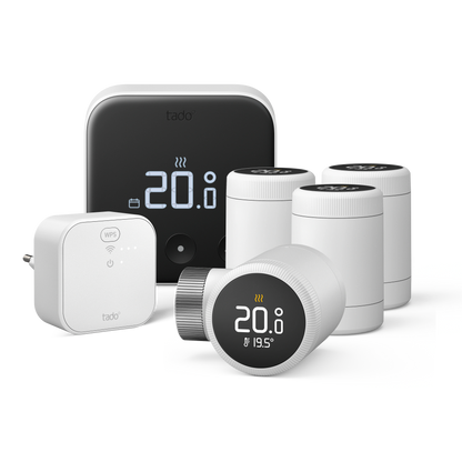 Starter Kit mit 1 Verkabelten Smarten Thermostat X und 4 Smarten Heizkörper-Thermostaten X