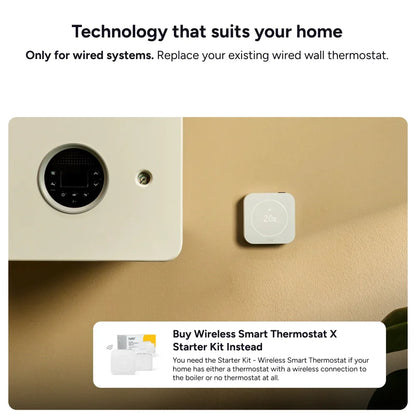 Wired Smart Thermostat X (2nd gen) - Starter Kit with 3 Smart Radiator Thermostats
