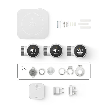 Wired Smart Thermostat X (2nd gen) - Starter Kit with 3 Smart Radiator Thermostats