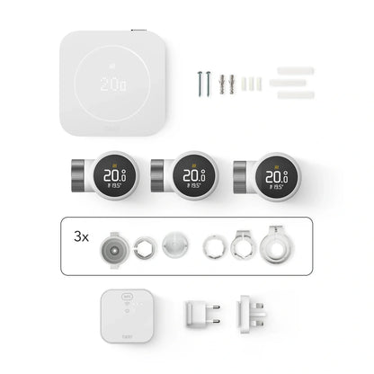 Wired Smart Thermostat X (2nd gen) - Starter Kit with 3 Smart Radiator Thermostats