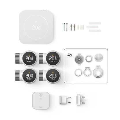 Wired Smart Thermostat X (2nd gen) - Starter Kit with 4 Smart Radiator Thermostats