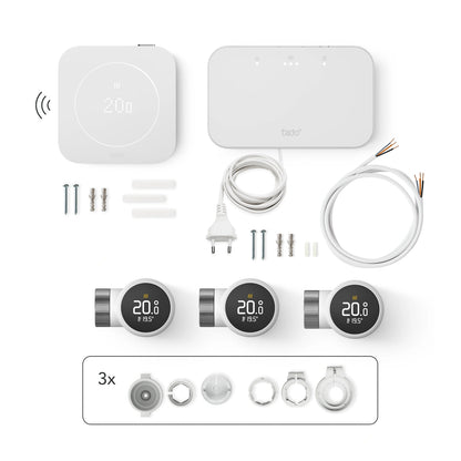 Wireless Smart Thermostat X (2nd gen) - Starter Kit with 3 Smart Radiator Thermostats