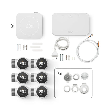Wireless Smart Thermostat X (2nd gen) - Starter Kit with 6 Smart Radiator Thermostats