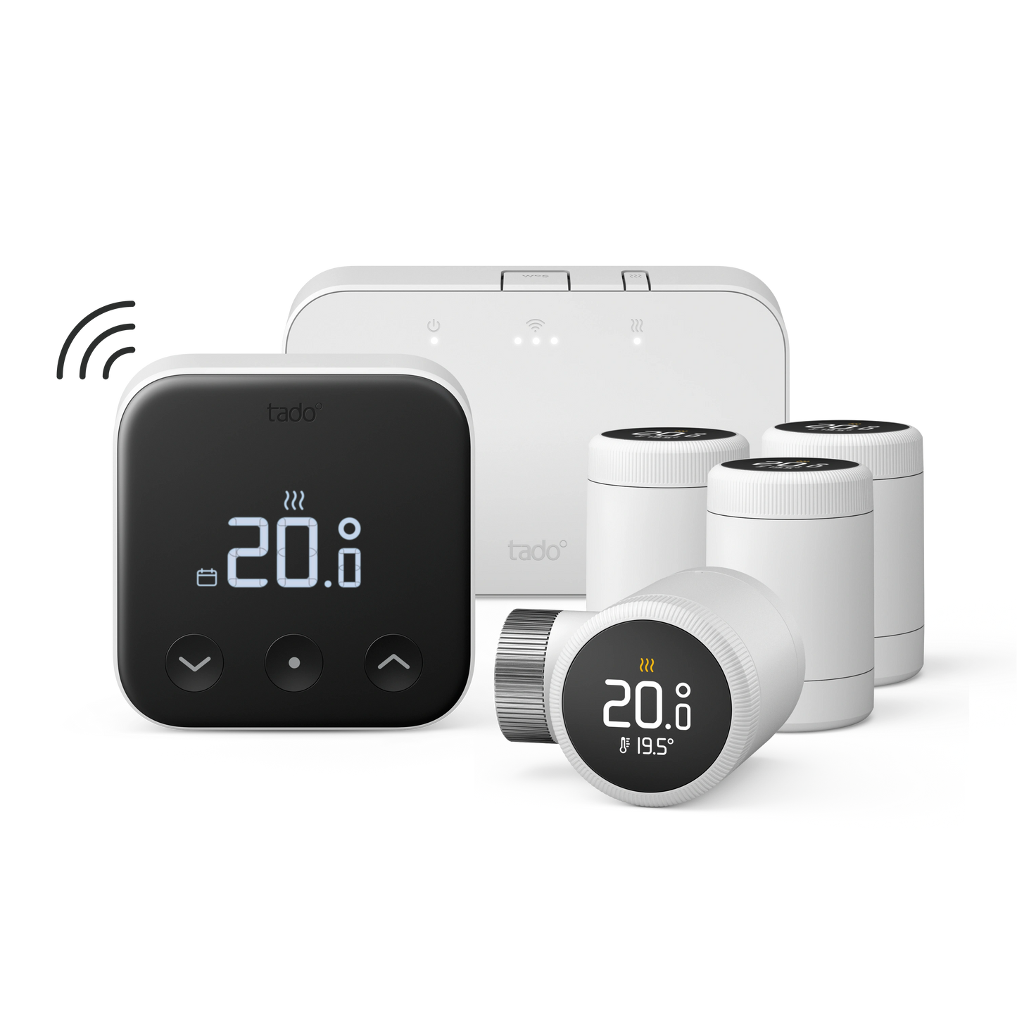 Kabelloses Smartes Thermostat X - Starter Kit +  Smart Radiator Thermostat Quattro Pack X