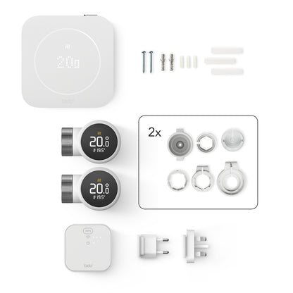 Verkabeltes Smartes Thermostat X (2. Gen.) - Starter Kit mit 4 Smarten Heizkörper-Thermostaten X