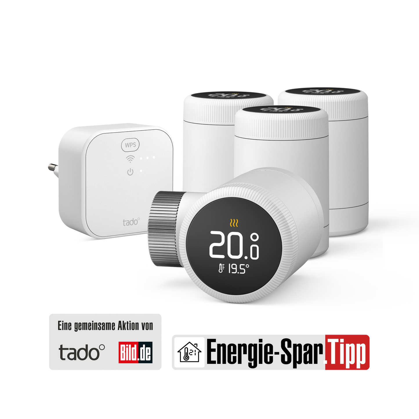 Energie-Spar-Tipp: Smartes Heizkörper-Thermostat X - Quattro Pack