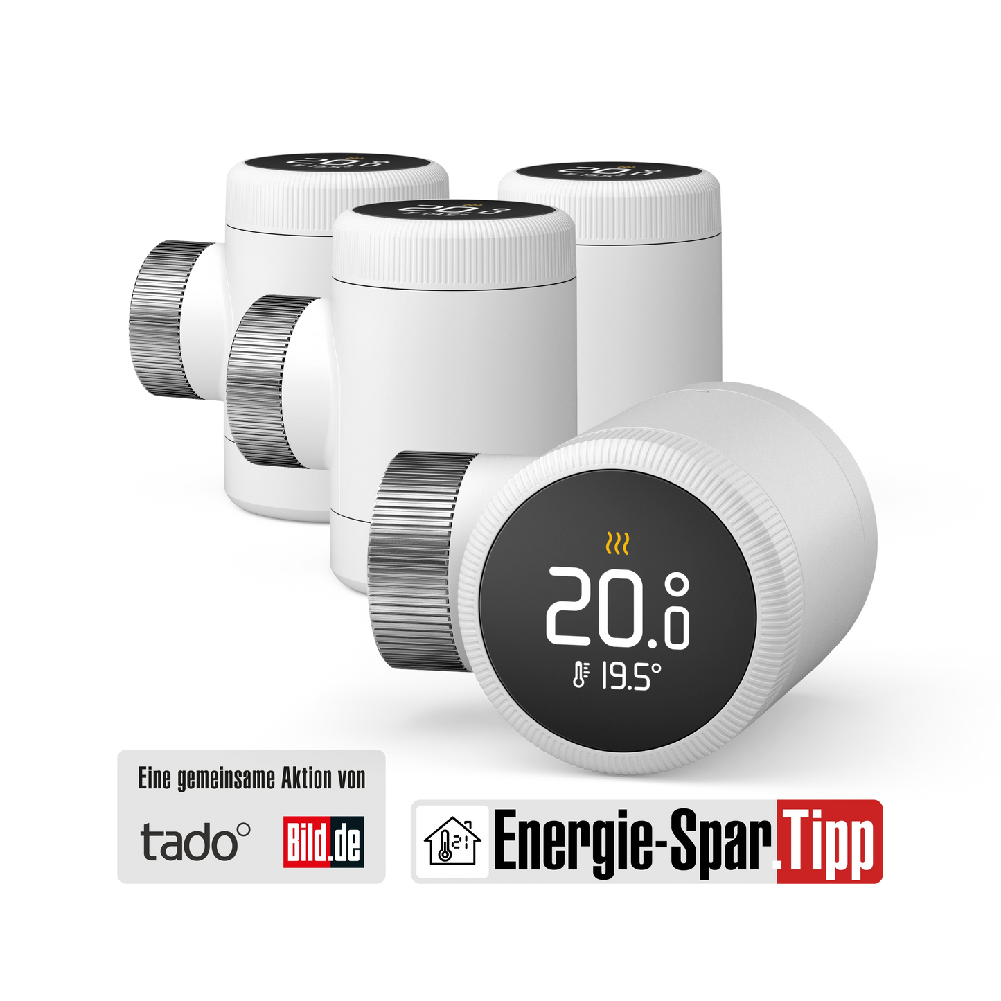 Energie-Spar-Tipp: Smartes Heizkörper-Thermostat X - Quattro Pack