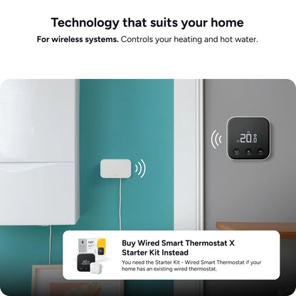 Starter Kit: Wireless Smart Thermostat X incl. Programmer with Hot Water Control and OpenTherm