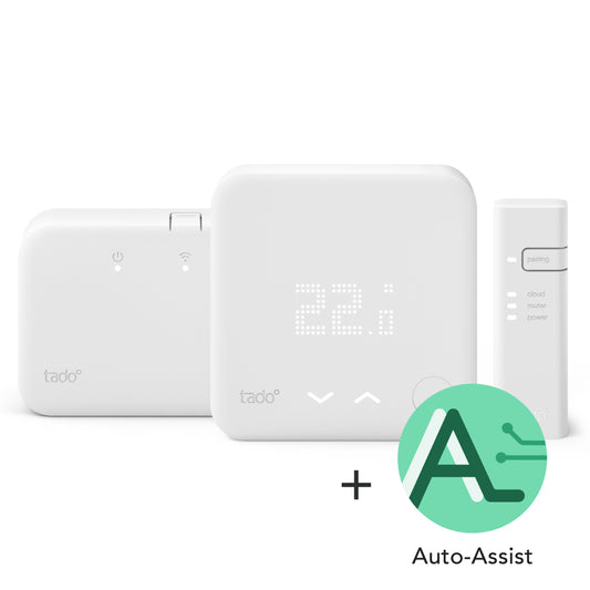 Kit de Démarrage avec Thermostat Connecté et Intelligent sans fil V3+ incluant 12 mois d’accès à Auto-Assist