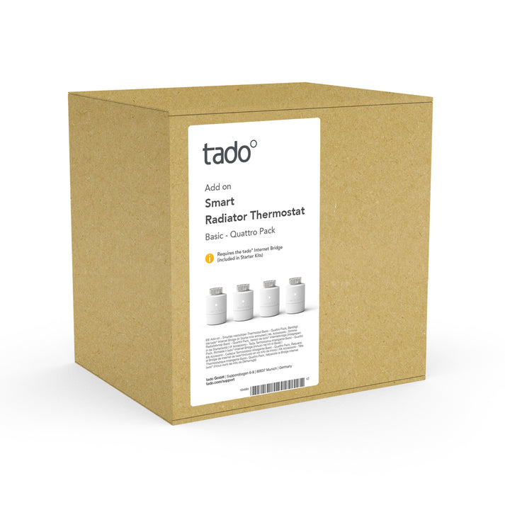 Add-on - tado° Smart Radiator Thermostat Basic - Quattro Pack for Mult ...