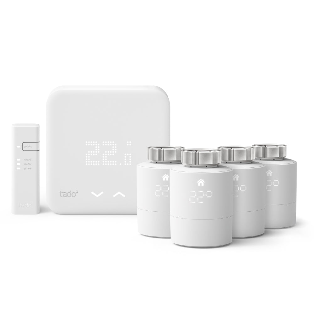 Kit de Démarrage : Thermostat Connecté et Intelligent filaire + Tête Thermostatique Connectée et Intelligente Pack Quattro