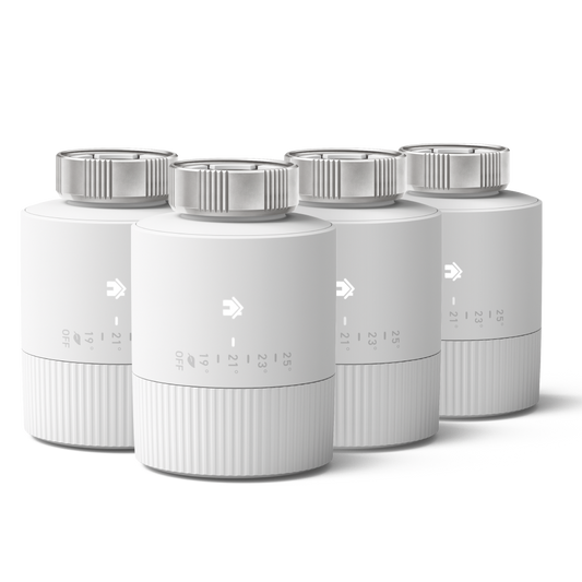 tado° Smartes Heizkörper-Thermostat Basic - Quattro Pack, Zusatzprodukt zur Einzelraumsteuerung