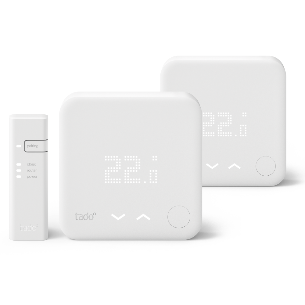 tado° Starter Kit V3+ for Underfloor Heating - with 2 Smart Thermostats (Wired)